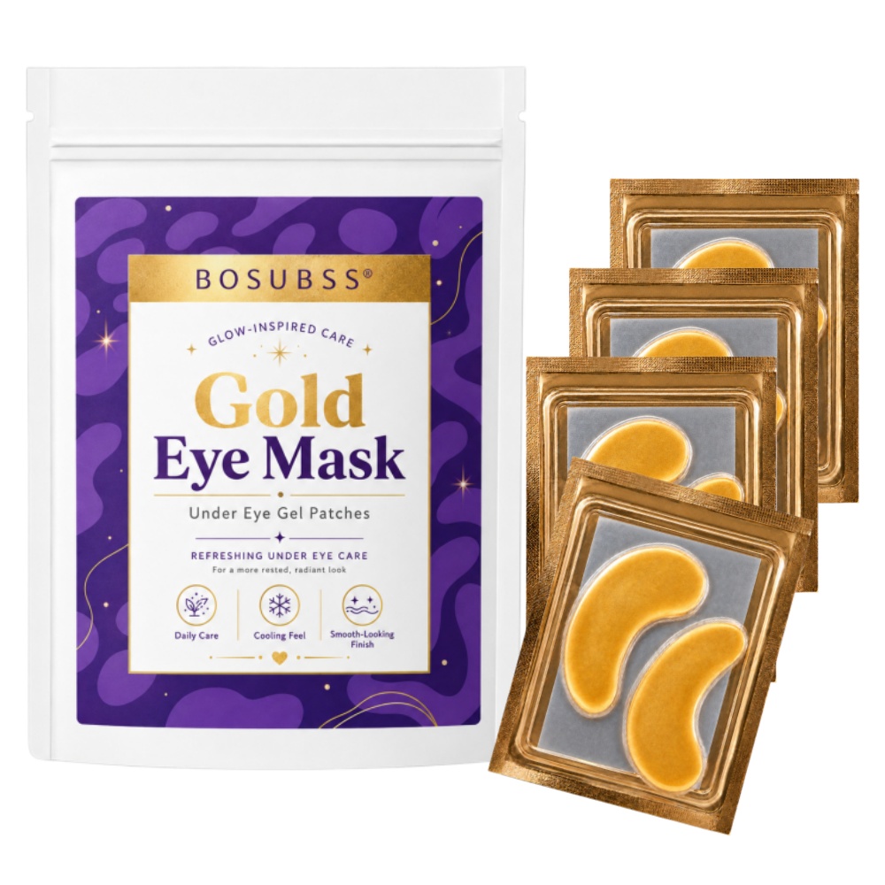 Face Oil - Maschera Occhi BOSUBSS in Oro 24K,