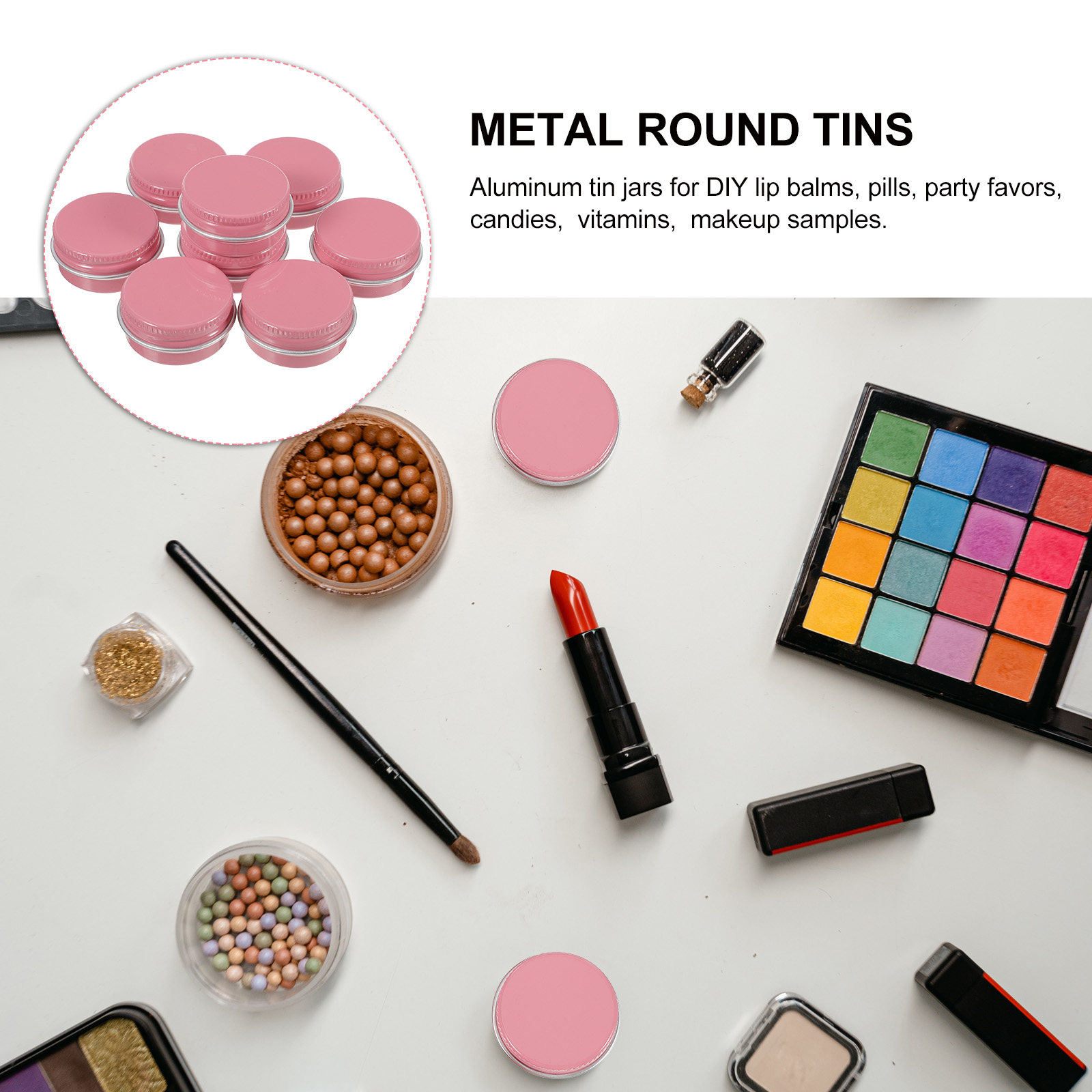 8 barattoli rotondi in allumin - Lip Balm recensione e prezzo